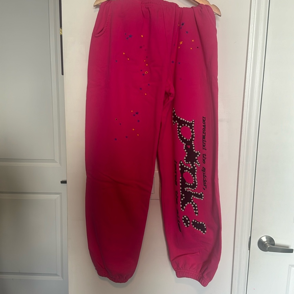 Spider Pink Sweatpants Size XL